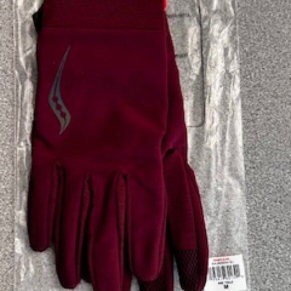 Saucony Womens Triumph Burgandy Gloves - Picture 2 of 6